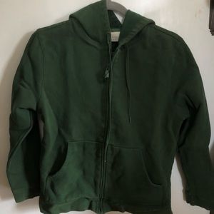Dark green zip up hoodie